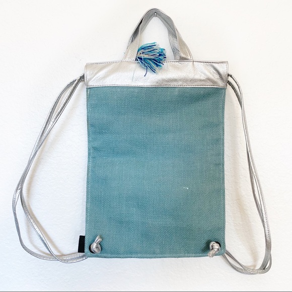 GOLD Diggers SD | Leather and Burlap Mini Bag - Picture 2 of 4